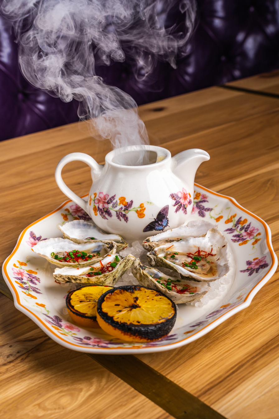 Beautiful restaurant food spread